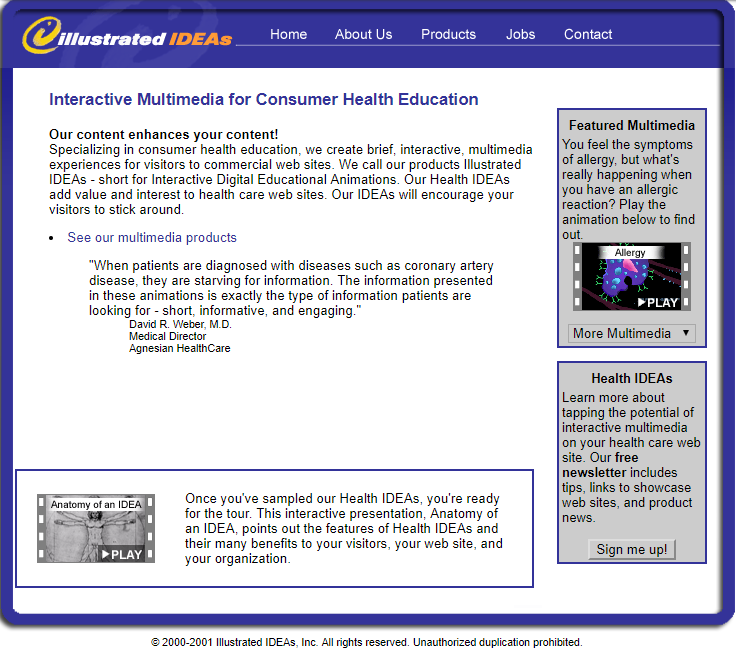 Image of Web site Illustrated Ideas Inc